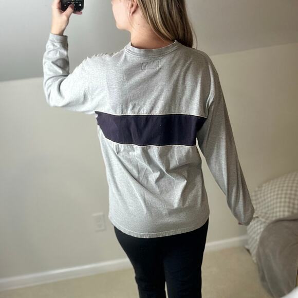 Abercrombie: Vintage Gray Stripe Sweatshirt - Picture 2 of 7
